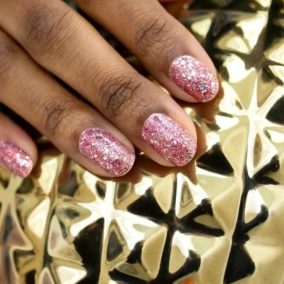 *Retired* Color Street: Glitterally Can’t (Petite) | Pink Barbie Glitter Sparkle - Picture 2 of 11